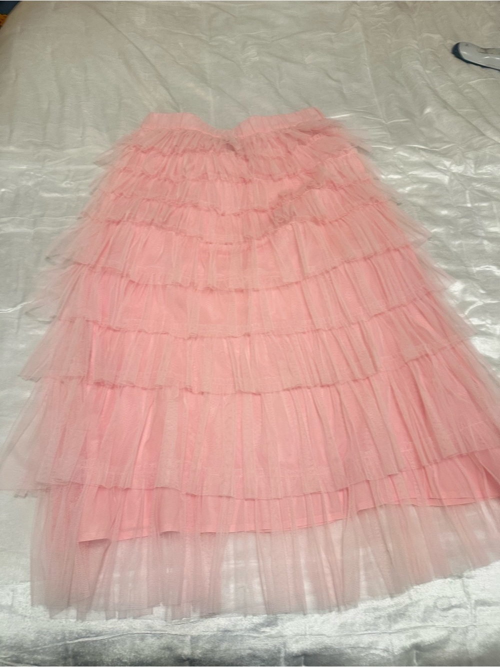 cupcakes & cashmere Pink Layered Tulle Midi Skirt